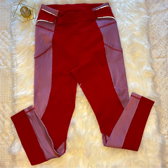 NWOT Free People Movement Hardio Cardio Leggings in Red Grape Size Medium - Picture 2 of 11